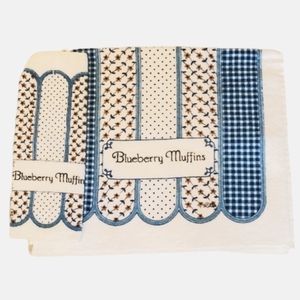 Vintage Blueberry Muffin Terry Kitchen Towel and Dish cloth